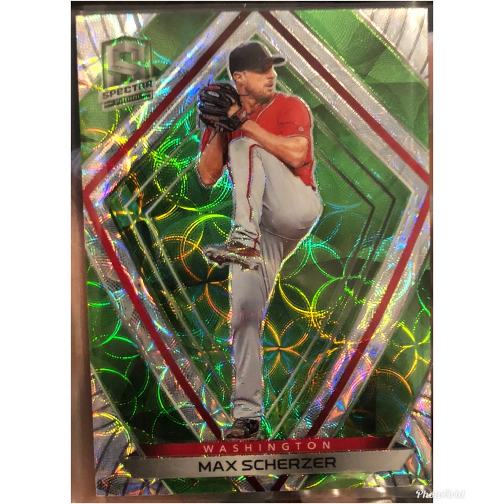 2020 Panini Spectra Green Scope Prizm Max Scherzer